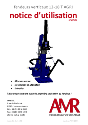 Matériel forestier - Fendeuses à bois - Fendeuse 18 T PDF pompe 37L/MN