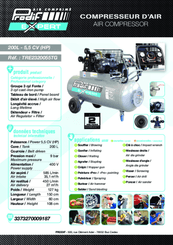 Compresseurs, outils pneumatiques - Compresseurs - Compresseur triphasé 200 L 9 bar