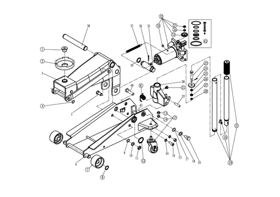 Equipement d'atelier - Levage - Cric hydraulique 3 tonnes