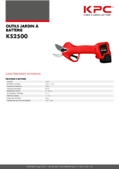 Viticulture, arboriculture - Sécateurs - Sécateur à batterie KS2500