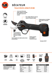Viticulture, arboriculture - Sécateurs - Sécateur à batterie
