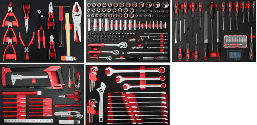 Equipement d'atelier - Outillages à main - Modules servante atelier 286 pièces