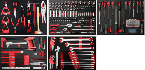 Equipement d'atelier - Outillages à main - Modules servante atelier 286 pièces