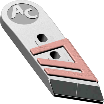 Pièces d'usure charrue - Huard - Pointe 2 trous carbure rechargée droite Kverneland adaptable