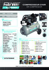 Compresseurs, outils pneumatiques - Compresseurs - Compresseur monophasé 100 L 9 Bar 3 CV