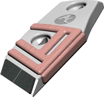 Pièces d'usure charrue - Naud - Pointe 2 trous carbure rechargée gauche NAUD adaptable