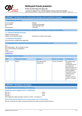 Consommables atelier - Nettoyants - Nettoyant haute pression 20L