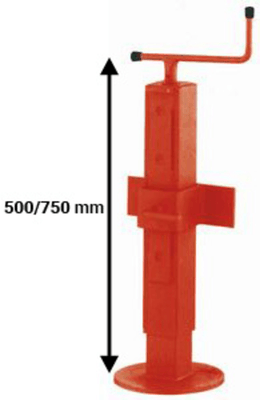 Accessoires attelage et remorque - Accessoires remorque agricole - Béquille manuelle fixation réglable