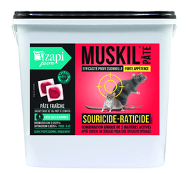 Lutte anti-nuisibles - Produits anti-nuisibles - Raticide souricide MUSKIL 5 kg