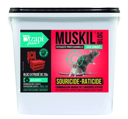 Lutte anti-nuisibles - Produits anti-nuisibles - Raticide souricide bloc 5 kg