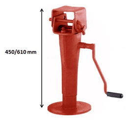 Accessoires attelage et remorque - Accessoires remorque agricole - Béquille manuelle fixation basculante