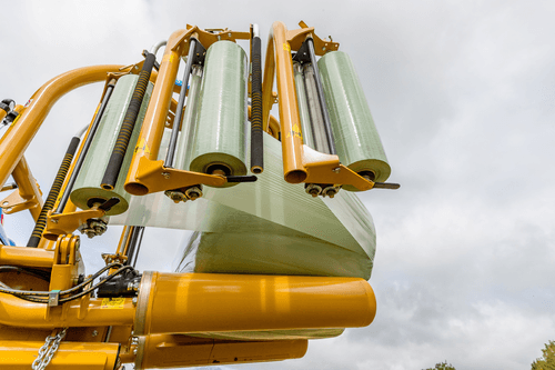 Récolte - Enrubanneuses - Enrubanneuse à balles rondes portée à satellites