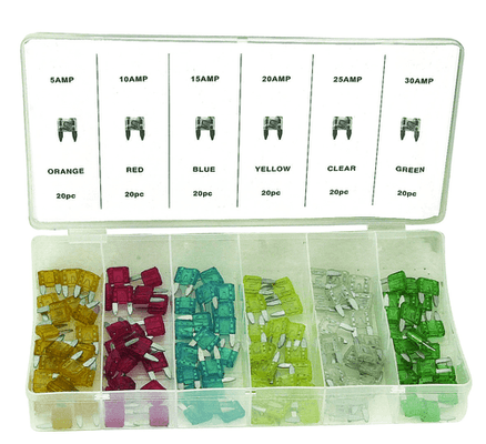 Eclairage, signalisation - Coffrets - Mini fusibles enfichables 120 pièces