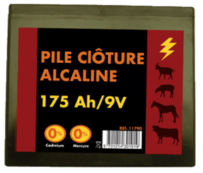 Clôtures - Batteries et piles - Pile 9 V 175 Ah