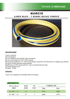 Arrosage, tuyaux - Tuyaux - Tuyau d'arrosage Ø15 x 50 m