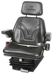 Equipement véhicules - Sièges - Siège de tracteur avec suspension mécanique skai noir