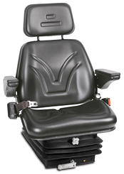 Equipement véhicules - Sièges - Siège de tracteur avec suspension mécanique skai noir