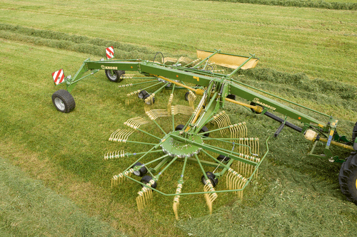 Fenaison - Andaineurs rotatifs - Andaineur double rotor SWADRO centraux et latéraux