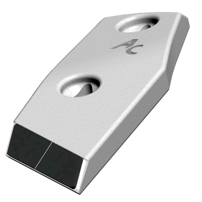 Pièces d'usure charrue - Naud - Pointe 2 trous carbure droite NAUD adaptable