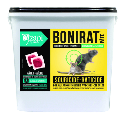 Lutte anti-nuisibles - Produits anti-nuisibles - Raticide souricide pâte fraiche 5 kg
