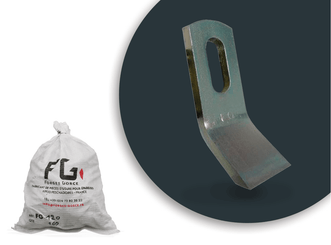 Pièces d'usure épareuse - Forges gorce - Couteau cuiller 100 x 35 x 8 mm