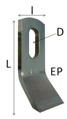 Pièces d'usure épareuse - Forges gorce - Couteau cuiller 100 x 35 x 8 mm