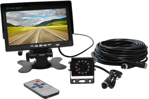 Equipement véhicules - Caméras - Caméra couleur + écran simple 7"
