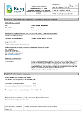 Consommables atelier - Nettoyants - Vinaigre menager 14°