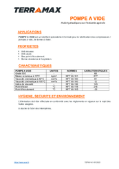 Lubrifiants - Pompes à vide - Huile spéciale pompe à vide
