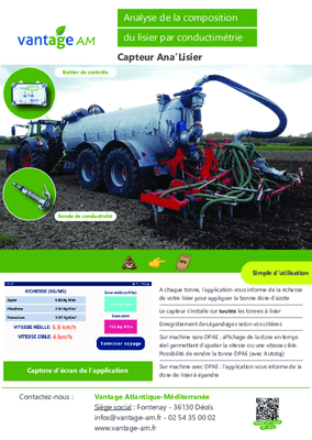 Lisier Aspiration vidange - Analyse - Capteur ANALISIER avec smartphone