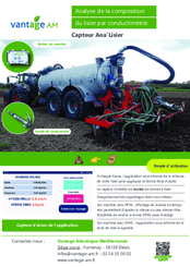 Lisier Aspiration vidange - Analyse - Capteur ANALISIER avec smartphone