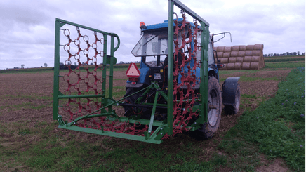 Entretien - Herse prairie - Herse émousseuse de prairie à chainons 6 m 1 vérin