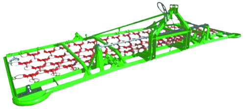 Entretien - Herse prairie - Herse émousseuse de prairie à chainons 6 m 1 vérin