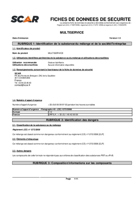 Lubrifiants - Graisses - Graisse multiservice