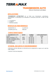 Lubrifiants - Transmissions - Huile de transmission automatique