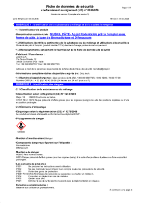 Lutte anti-nuisibles - Produits anti-nuisibles - Raticide souricide MUSKIL 5 kg