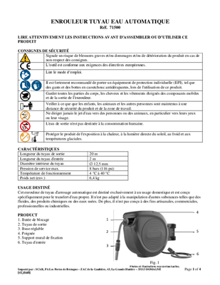Arrosage, tuyaux - Tuyaux - Enrouleur de tuyau d'arrosage