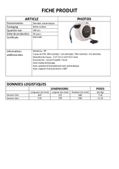 Arrosage, tuyaux - Tuyaux - Enrouleur de tuyau d'arrosage