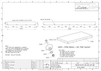 Accessoires attelage et remorque - Accessoires remorque routière - Bâche plate 26010