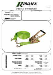 Quincaillerie - Arrimage - Sangle d'arrimage à cliquet 12M 5T