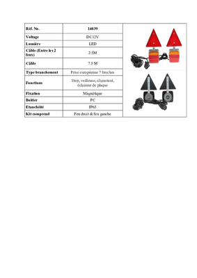 Eclairage, signalisation - Feux, rampes - Kit éclairage LED aimanté